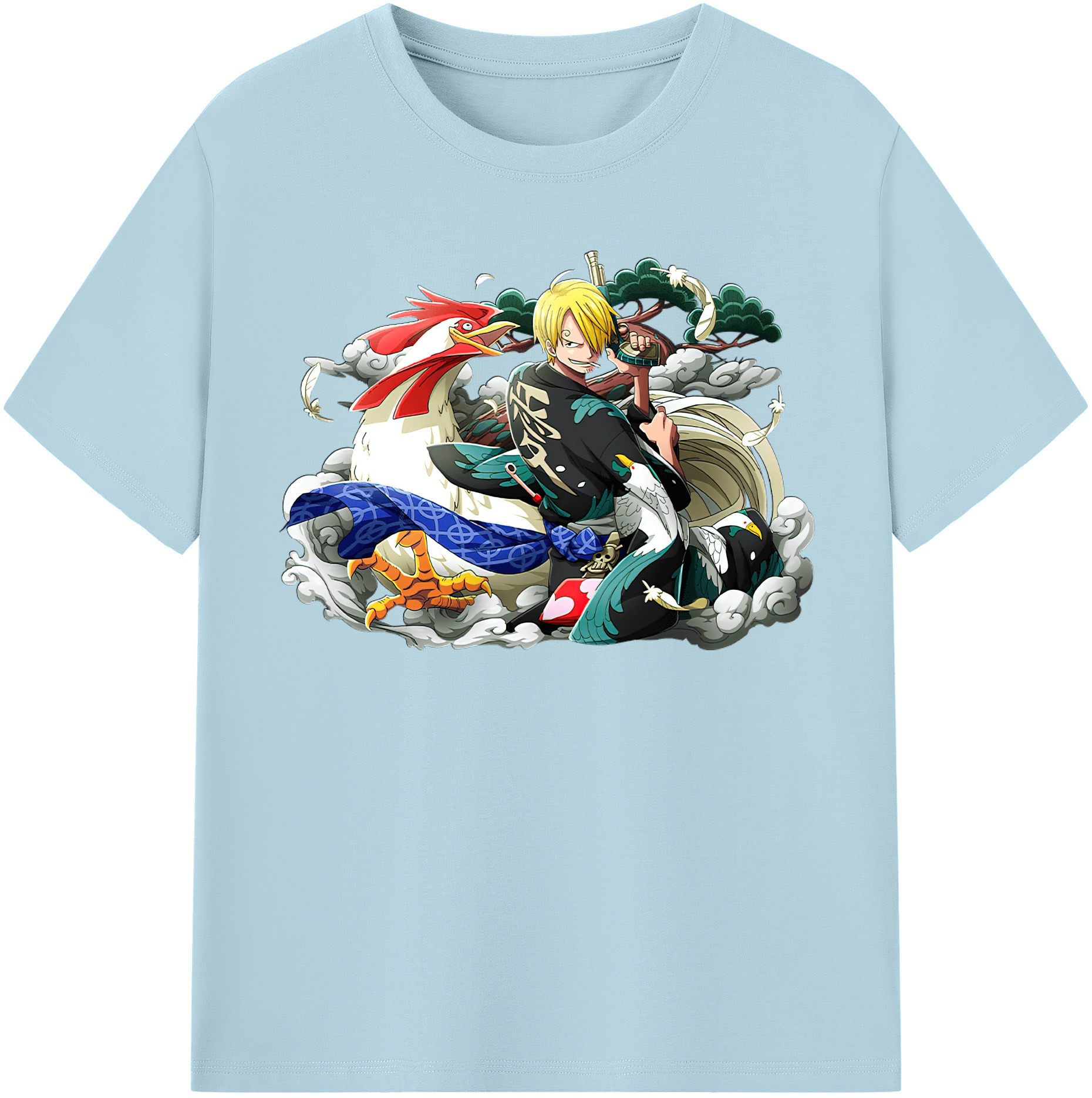ワンピース サンジ ONE PIECE Sanji 綿100％半袖Tシャツ（フロントプリント）